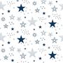 Imagem de Papel de Parede Adesivo Estrela Azul N03013 Rolo 0,58x3M
