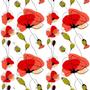 Imagem de Papel de Parede Adesivo Flores Vermelhas N03098 0,58X2,5M