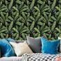 Imagem de Papel De Parede Adesivo Folhas De Bananeira Verde Sala 6M