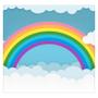 Imagem de Papel de Parede Adesivo Infantil Arco-íris Nuvens Bebe Quarto Menina - 521pcp