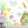 Imagem de Papel de Parede Adesivo Infantil Fundo do Mar Quarto Menino Menina - 625pcp