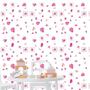 Imagem de Papel de Parede Adesivo Infantil Joaninhas Borboletas E Flores Pink Fundo Branco REF:DPIN23