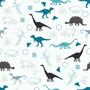 Imagem de Papel de Parede Adesivo Infantil  Menino Dinossauros Azul