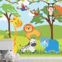 Imagem de Papel de Parede Adesivo Infantil Safari Floresta Bebe Quarto - 512pcp