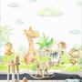 Imagem de Papel de Parede Adesivo Infantil Safari Quarto Menino Menina - 627pcp