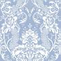 Imagem de Papel De Parede Adesivo Lavável Abstrato Azul E Branco 3m