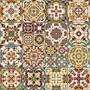 Imagem de Papel De Parede Adesivo Lavável Cozinha Azulejo Português Marrom Garagem Sala Banheiro