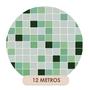 Papel De Parede Adesivo Lavável Cozinha Banheiro Pastilha Tons de Verde 12m - DELIQUADROS Imagem de Papel De Parede Adesivo Lavável Cozinha Banheiro Pastilha Tons de Verde 12m