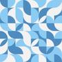Imagem de Papel De Parede Adesivo Lavável Cozinha Formas Geométricas Abstratas Branco Azul