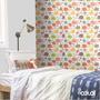 Papel De Parede Adesivo Lavável Elefantes Coloridos 9M - Colai Imagem de Papel De Parede Adesivo Lavável Elefantes Coloridos 9M