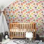 Papel De Parede Adesivo Lavável Elefantes Coloridos 9M - Colai Imagem de Papel De Parede Adesivo Lavável Elefantes Coloridos 9M