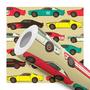 Imagem de Papel De Parede Adesivo Lavável Infantil Menino Carros Desenho Colorido Carro Corrida