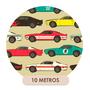 Imagem de Papel De Parede Adesivo Lavável Infantil Menino Carros Desenho Colorido Carro Corrida