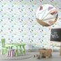 Imagem de Papel De Parede Adesivo Lavável Nuvens Avião Papel Quarto Infantil Menino 10m