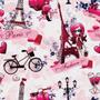 Imagem de Papel De Parede Adesivo Lavável Paris Rosa 6M