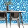 Imagem de Papel de Parede Adesivo Lavável Pastilhas Azulejo Para Cozinha e Banheiro Em Tons Azul Piscina 3D - Pro Decor