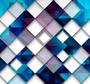 Imagem de Papel de Parede Adesivo Lavável Pastilhas de Vidro Tons de Azul Banheiro Lavandeira Cozinha