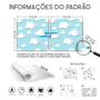 Imagem de Papel De Parede Adesivo Lavável sala Infantil Nuvem Branca Cinza Azul Efeito 3D