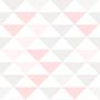 Imagem de Papel De Parede Adesivo Lavável Triângulos Rosa Bebê 6M