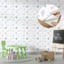 Imagem de Papel De Parede Adesivo Lua Estrelas Nuvens Rosa Cinza Quarto Infantil 1.5m