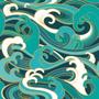 Imagem de Papel de Parede Adesivo Ondas Oriental N015173 0,58x3,00M