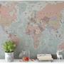 Imagem de Papel De Parede Adesivo Paisagem Mapa Mundi