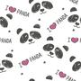Imagem de Papel De Parede Adesivo Panda Love Ursinho Pet Animais Quarto  2.5m