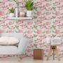 Imagem de Papel de Parede Adesivo Rosas em Fundo Bege N06055 0,58x2,5M