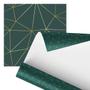 Imagem de Papel De Parede Adesivo Verde E Dourado Geométrico 2,80M