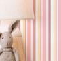 Imagem de Papel de Parede Adesivo Vinílico Lavável Listrado Tons Rosa e Amarelo 2,50m