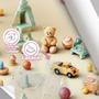 Imagem de Papel de Parede Auto Adesivo Infantil Urso Fofo bege decorativo Quarto Criança Bebê Lavavel 15m