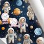 Imagem de Papel de Parede Auto Colante Astronauta Infantil Decorativo vinil Lavavel quarto Menino 15m