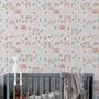 Imagem de Papel de Parede Auto Colante Infantil Aquarela Arco-iris marrom Decorado Quarto Sala 15m