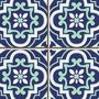 Imagem de Papel de Parede Autoadesivo Vinílico Reforma Azulejo Português Colonial Ladrilho Azul Cozinha Banheiro