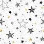 Imagem de Papel De Parede Baby Estrelas Com Fundo Branco - 1,50x0,50m