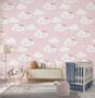 Imagem de Papel de Parede Baby Nuvens Baby fundo Rosa BN 193