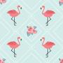 Imagem de Papel de Parede Flamingos Flower