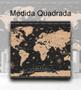 Imagem de Papel de Parede Foto Mural Mapa Mundi Vintage Black Autocolante  100x100cm