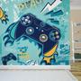 Imagem de Papel de Parede Gamer Painel Video Game Controles cobre 6m²