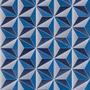 Imagem de Papel de Parede Geométrico Azul 3D Texturizado Importado
