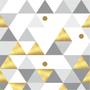 Imagem de Papel de Parede Geométrico Triângulos Yellow Gold 270