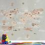 Imagem de Papel De Parede Infantil De Mapa Mundi Com Animais, Aviões E