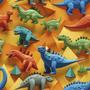 Imagem de Papel De Parede Infantil Dinossauro Amarelo Decorado 15M