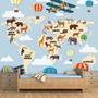 Imagem de Papel de Parede Infantil Mapa Mundi Safari ul 2,60x2,90m