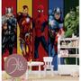 Imagem de Papel de Parede Infantil Os Vingadores homem aranha, thor hulk homem de ferro e capitão américa