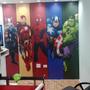 Imagem de Papel de Parede Infantil Os Vingadores homem aranha, thor hulk homem de ferro e capitão américa