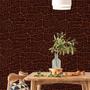 Imagem de Papel De Parede Jardim Marrom Escuro Textura Geométrica 15M