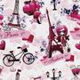 Imagem de Papel De Parede Lavável Casual Paris Fashion Amor Bicicleta Adesivo Decorativo Sala Quarto - Pro Decor