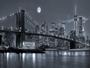 Imagem de Papel De Parede Lua Cheia Ponte Brooklyn 3D Lua24