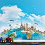 Imagem de Papel de Parede Mapa Mundo com Monumentos  Viagem e Exploração em Alta Definição